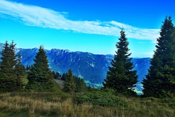 Austrian Alps-view of the massif Dachstein