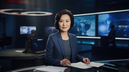 Female TV reporter
