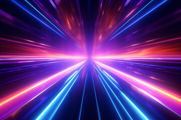 .Abstract Technology Futuristic Neon Lines on Dark Background