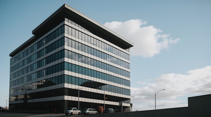 modern office building with sky