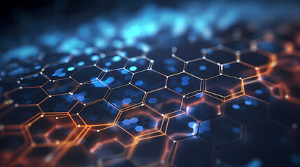 Fototapeta premium A bunch of hexagons stacked on top of each other in a hexagonal pattern