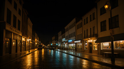 Fototapeta na wymiar empty street in the night