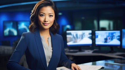 Female TV reporter
