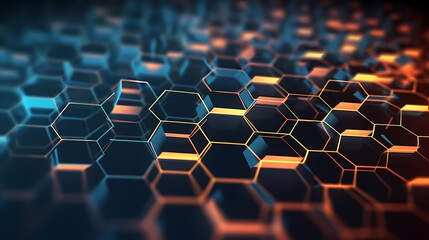 Obraz premium A bunch of hexagons stacked on top of each other in a hexagonal pattern