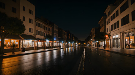 Fototapeta na wymiar empty street in the night