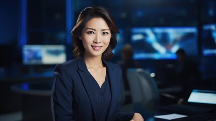 Female TV reporter
