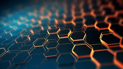 Obraz premium A bunch of hexagons stacked on top of each other in a hexagonal pattern