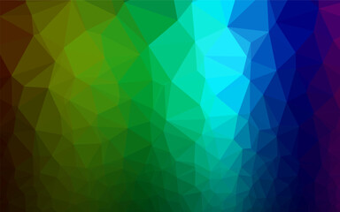 Obraz premium Dark Multicolor, Rainbow vector triangle mosaic cover.