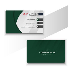 Double sided and modern pattern background simple business card design. Creative and clean professional business card template	
