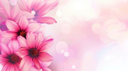 Obraz premium Soft Pink Blossoms with Bokeh Background