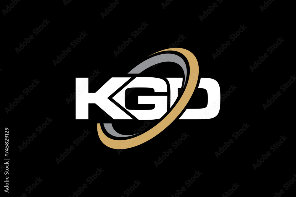 Wall mural kgd creative letter logo design vector icon illustration