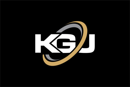 KGJ creative letter logo design vector icon illustration