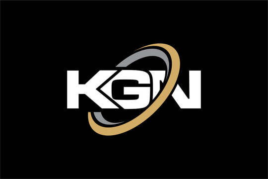 KGN creative letter logo design vector icon illustration