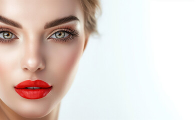 Glamorous Radiance: Stylish Model in Perfect Make-Up