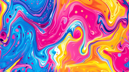 Obraz premium Neon Marble Swirl: A Vibrant Display of Neon Colors in a Background