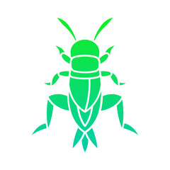 Cricket Insect Flat Gradient Style