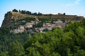 Fototapeta na wymiar View of Civitella del Tronto, Abruzzo, Italy