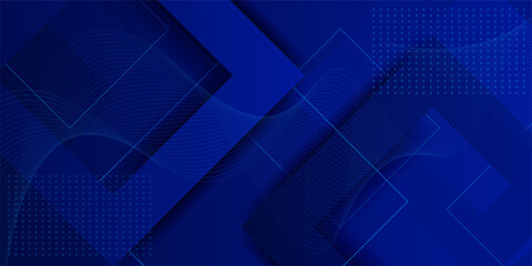 modern abstract flat geometric design on a blue background