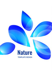 Many transparent isolated petals on a white background. Vector