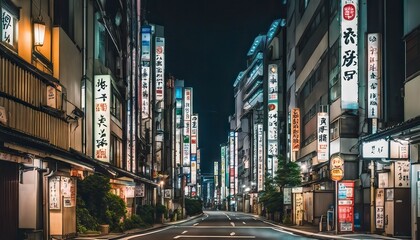 Fototapeta na wymiar tokyo city in the night, street at night, night scene, city in the night