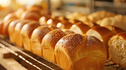 Freshly baked bread with a golden crust