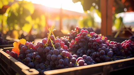 Fototapeta premium Exquisite grape background picture