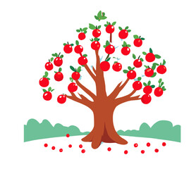 illustration of an apple tree