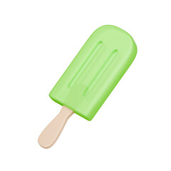 Ice Cream Stick 3d icon isolated transparent background, 3d render