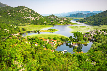 Beautiful view of Karuc Bay, Skadar Lake National Park, Montenegro