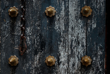 Detail of the door to the quarantine house on Prison Island near Stone Town, Zanzibar.
