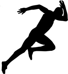 silhouette of a person run