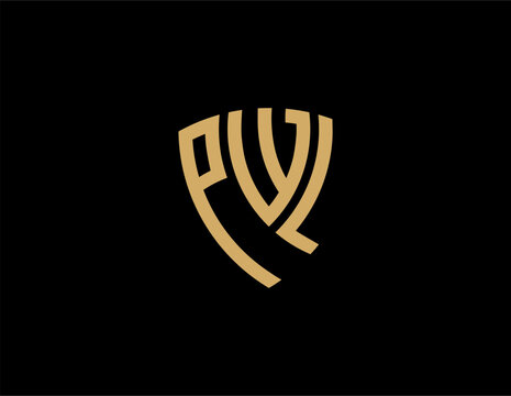 PWL creative letter logo design vector icon illustration