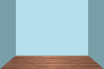 Empty room with wooden floor vector illustration