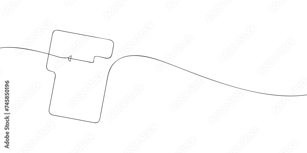 Poster a single line drawing of an enter key. continuous line enter button icon. one line icon. vector illu