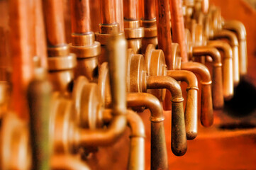 Brewery valves of cupper