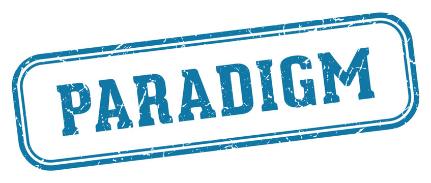 paradigm stamp. paradigm rectangular stamp on white background