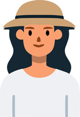 Woman head, female face, people avatar.