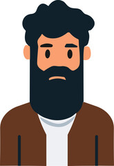 Man head, male face, people avatar.