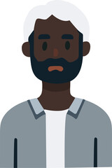 Man head, male face, people avatar.