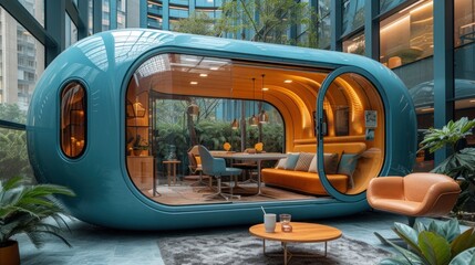 Sunset Serenity: A Modern Urban Oasis with Panoramic City Views