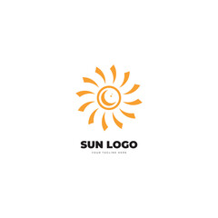 Fototapeta premium sun summer logo icon vector template