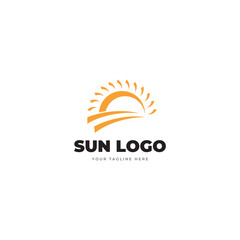 sun summer logo icon vector template