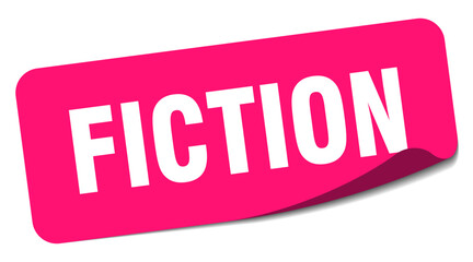 fiction sticker. fiction label