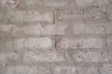 Putty brick wall. Construction and repair. Texture background