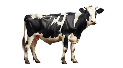 Full body portrait of a Cow isolated on white background