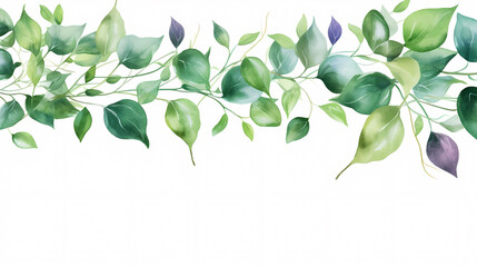 Obraz premium Frame with green leaves