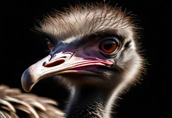Tuinposter head of an ostrich © Fozia