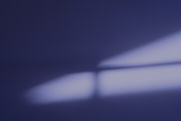 Purple Background Studio Room with Shadow,Light on Wall Concrete Texture Surface,Backdrop Display Blue Background with sunlight reflect,Minimal Banner for product presentation