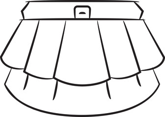 Hand Drawn Layered Skirt Illustration