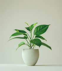 flowering green plant in white ceramic pot,